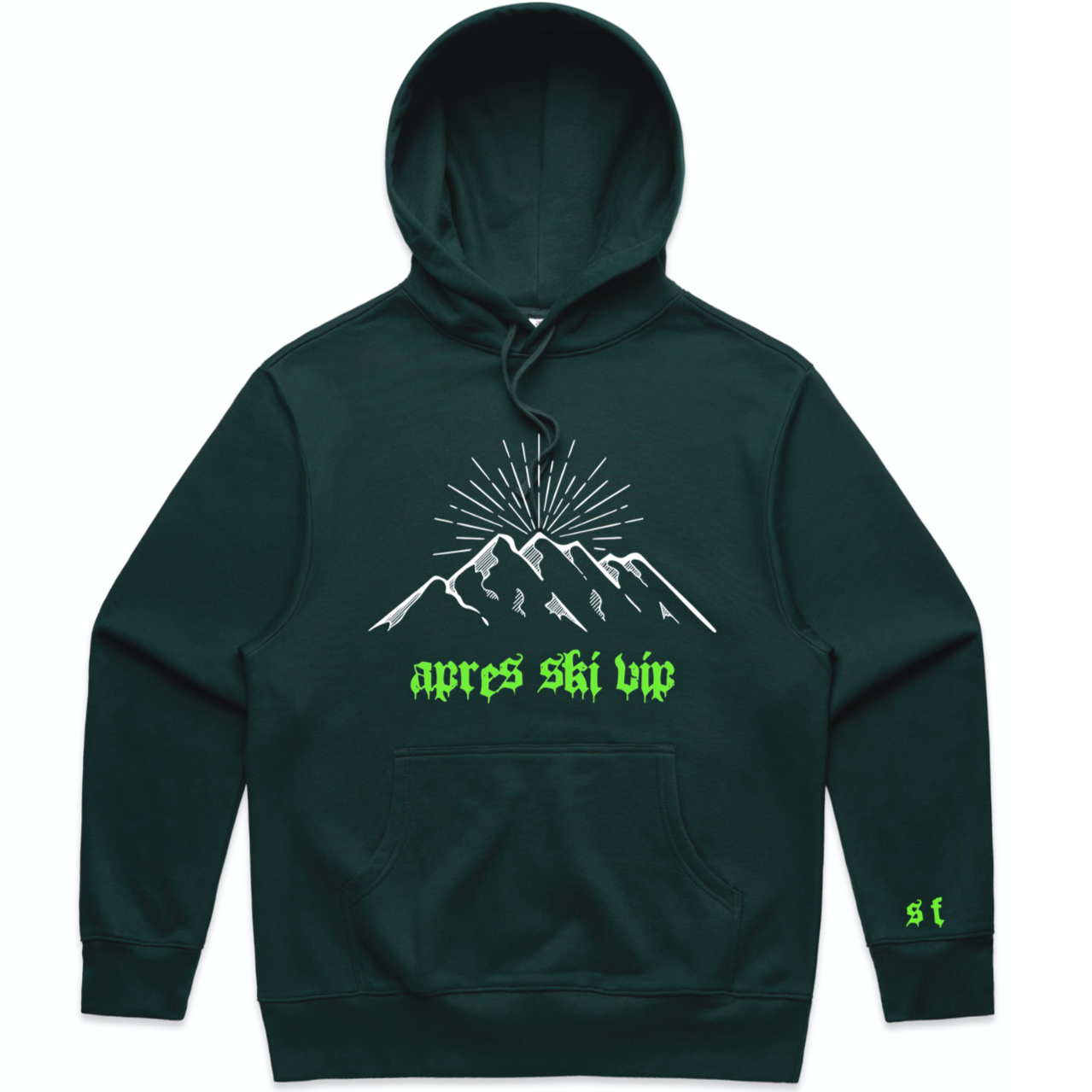 Apres Ski - Heavy Green Hoodie