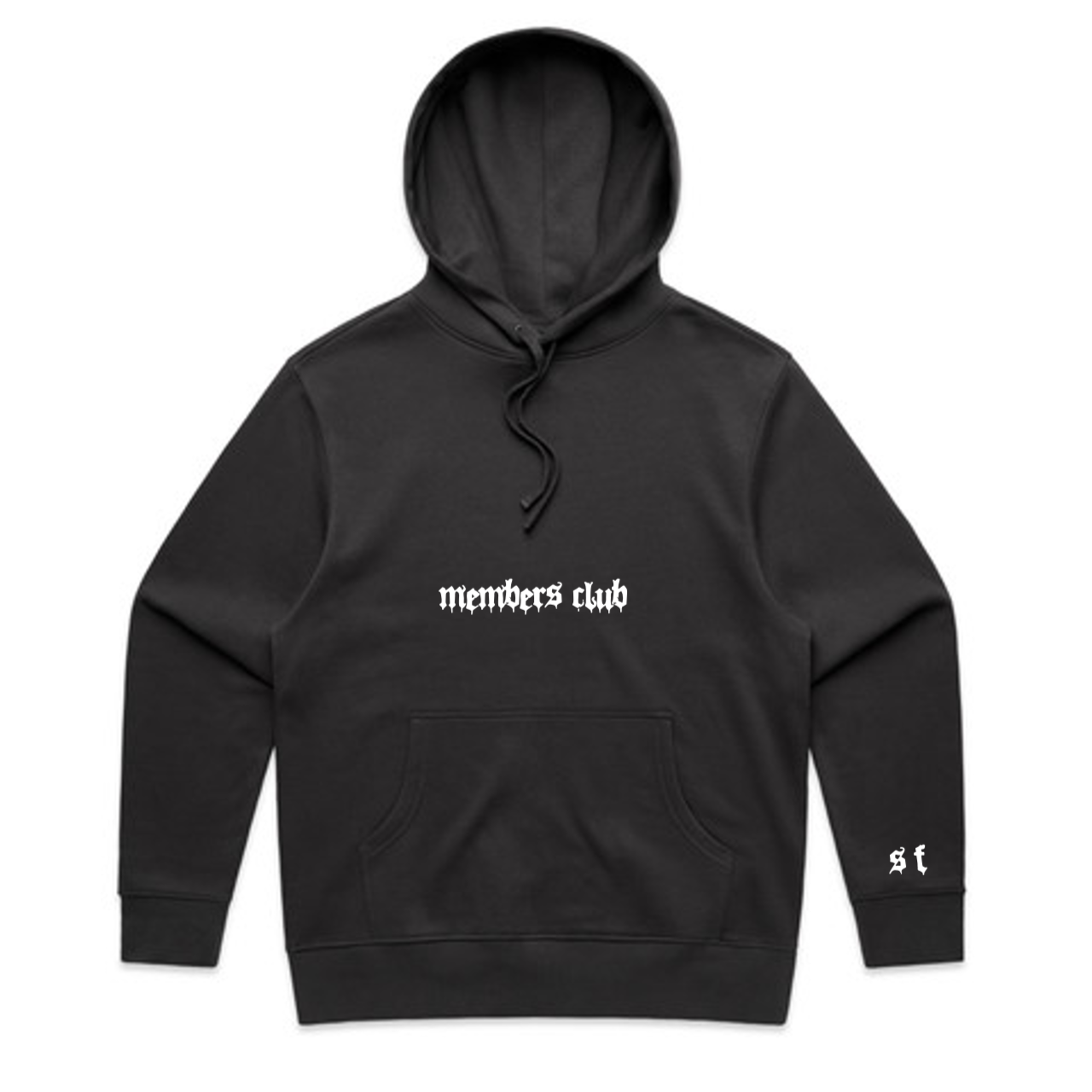 Members Club - Faded Black Hoodie